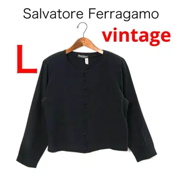 H4505 살바토레 페라가모 싸개 단추 크루넥 블라우스 Y2K