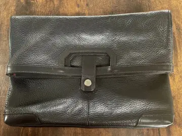 새상품급 마스터피스 천연 가죽 클러치백 세컨드 백 블랙