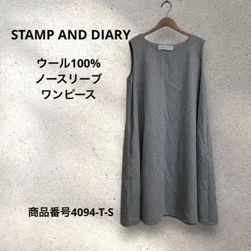 STAMP AND DIARY 일본제 울 100% 원피스 그레이