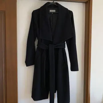 M-PREMIER 블랙 롱 코트 38