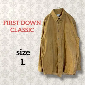 퍼스트다운 [ L ] 코튼 체크 플란넬 셔츠 버튼 다운 캐주얼 긴팔