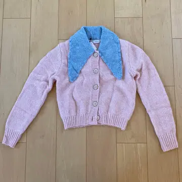 ZARA 니트 가디건 M 핑크 스카이블루 택 포함 미사용 새상품