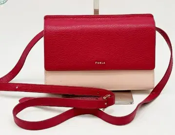 FURLA 훌라 지갑 숄더백 2가지 색상 레드, 핑크 계열 가죽풍 숄더