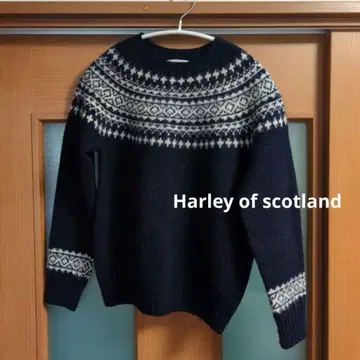 할리 오브 스코틀랜드 노르딕 스웨터 네이비 네이비 컬러 34 니트