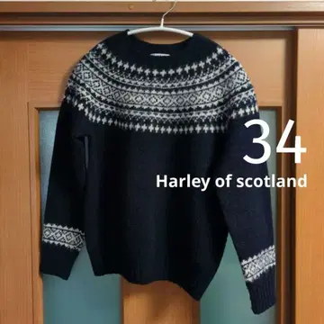 할리 오브 스코틀랜드 노르딕 스웨터 네이비 네이비 컬러 34 니트