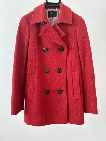빨간색 더블 브레스트 코트 23구