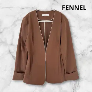 FENNEL 브라운 노카라 자켓