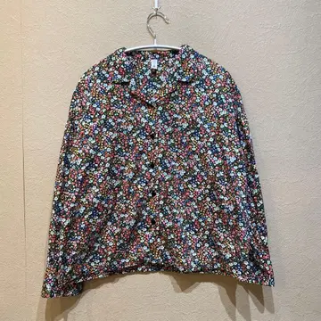 PAR ICI 팰리시 꽃무늬 셔츠 블라우스 면 100% 사이즈 Free