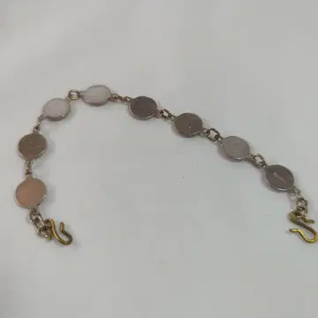 앤티크 루비와 실버의 오비 장식 또는 팔찌