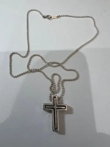 실버 925 크로스형 펜던트 목걸이