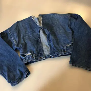 리메이크 오샤레 데님 크롭 자켓