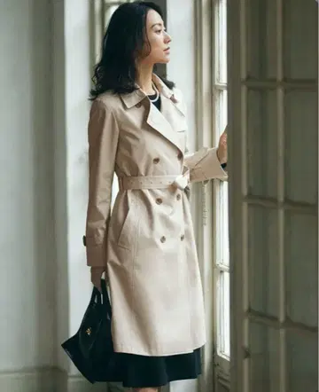 23구 코튼 폴리에스테르 개버딘 롱 트렌치코트 [새상품급, 즉시 발송]