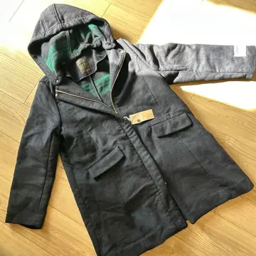 택 포함 studio CLIP 후드 부착 울 코트 LL