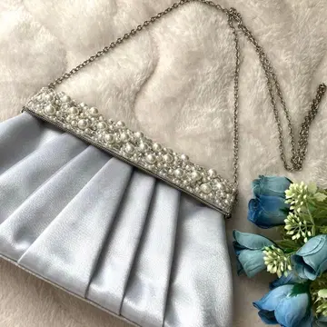 [도리인형] 펄비쥬 턱클러치백 파티백 실버