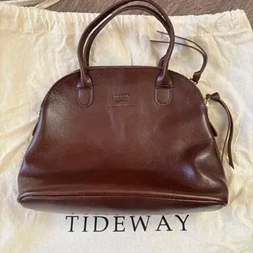 TIDEWAY 다크 브라운 가죽 핸드백 S