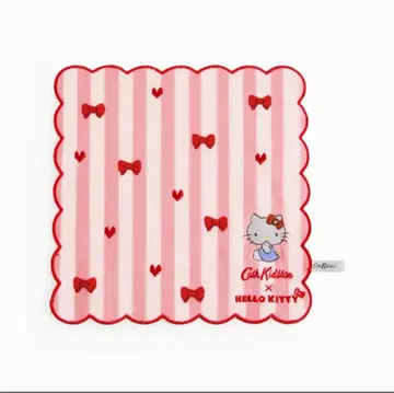 CathKidston x HelloKitty 키티 타월 손수건 스트라이프