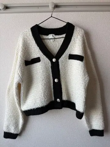 H&M V넥 트위드 가디건