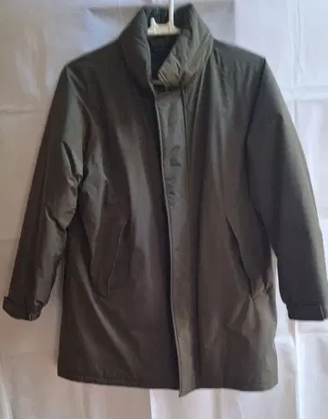 유니클로 방풍 패딩 코트 발수 올리브 카키 L 컨디션 최상