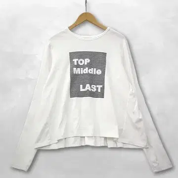 시안 도쿄 CYAN TOKYO 백 개더 로고 롱 T셔츠