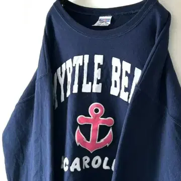저지 MYRTLE BEACH 맨투맨 L 네이비 네이비 컬러 구제 의류