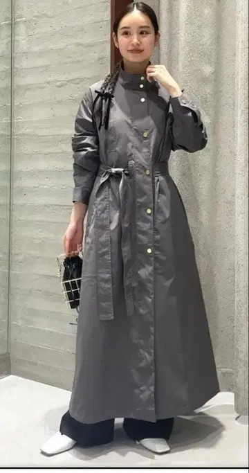 Noble 스탠드 카라 드레스 코트 택 포함 새상품