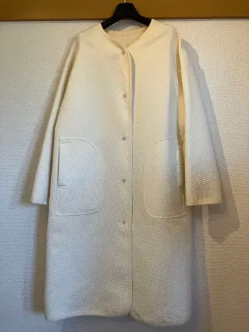 yuni 리버서블 자카드 롱 코트