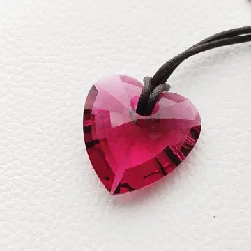 컨디션 최상 스와로브스키 목걸이 크리스탈 하트 레드