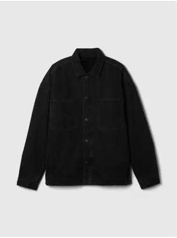 GAP 갭 릴랙스 데님 보아 안감 자켓 블랙 M 사이즈