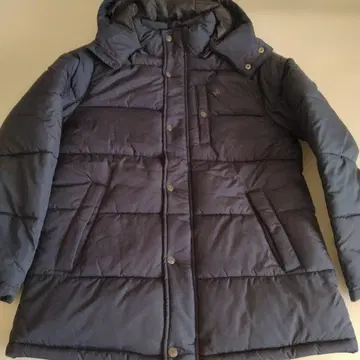 미사용 새상품 NAVY 후드 부착 코트 L 사이즈