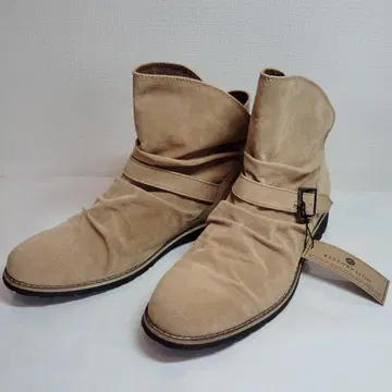 새상품 미사용 스웨이드 느낌 숏부츠 부티 베이지 계열 26.5cm