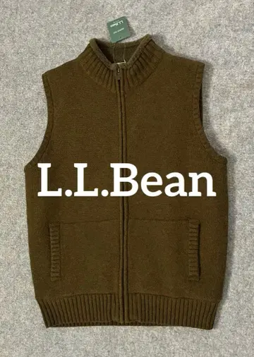 [ 미착용 ] L.L.Bean 엘엘빈 라무 울 니트 보아 안감 베스트 L