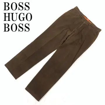LA9019 보스 휴고보스 워크 팬츠 브라운 코튼계 48