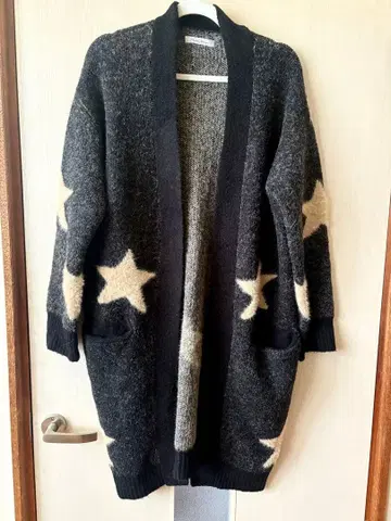 Pastel Miam 별 패턴 니트 가디건