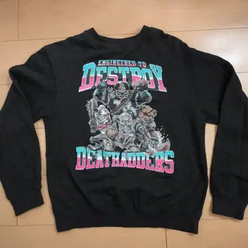 MISHKA 그래픽 맨투맨 S 블랙