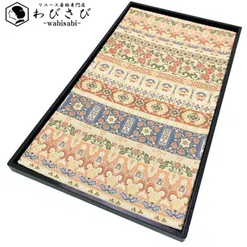 후쿠로 오비 가로 줄무늬 꽃무늬 패턴 아름다운 꽃들 패턴 O-2509