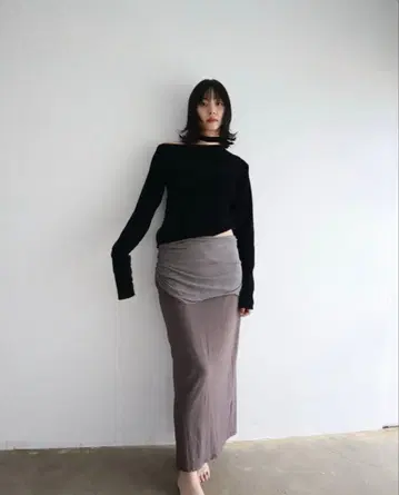 CONSISTER VELOUR TIE TOP