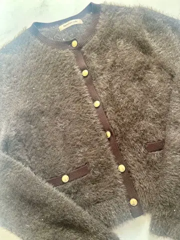 Apuweiser-riche 브라운 니트 가디건 자켓