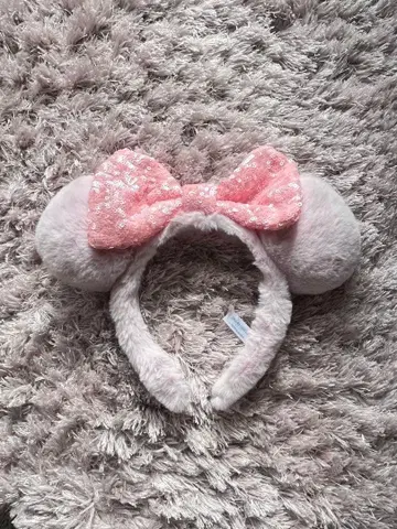 디즈니 미니 머리띠 핑크 복슬복슬