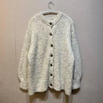 CPCM 컬러 부클 니트 가디건 사이즈 Free
