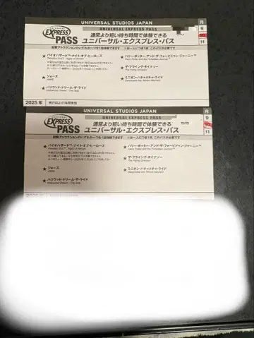 유니버셜 익스프레스 패스 2매 세트