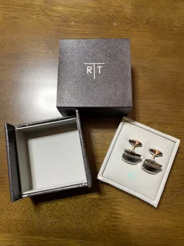 RT 실버 블랙 커프 링크스