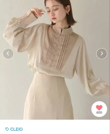 CLEIO 핀턱 새틴 셔츠