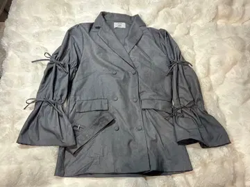 Jouetie 그레이 더블 브레스트 셔츠