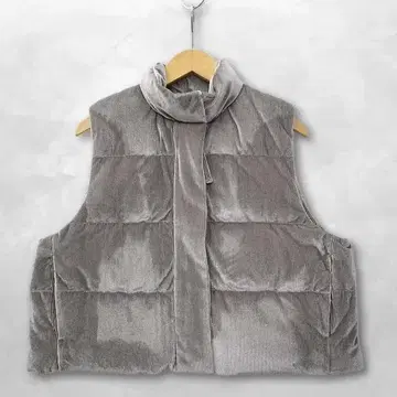 세모아쥬 숏 기장 샤이니 코듀로이 다운 베스트