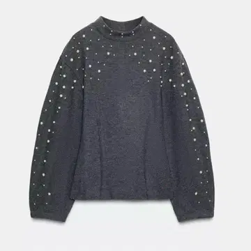 ZARA 저지 소프트 펄 그레이 고급 캐주얼 L 사이즈