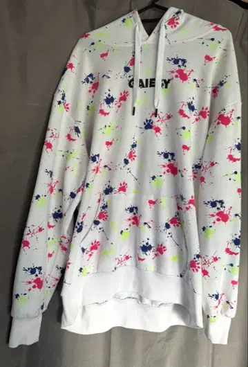 XL / GAIETY 스플래터 프린트 후드티