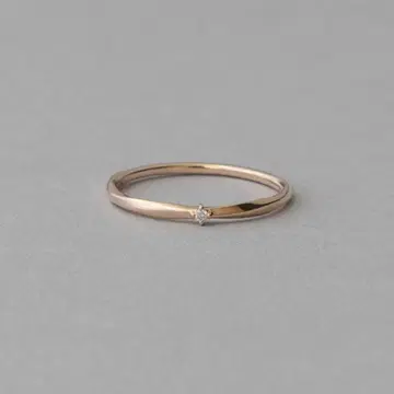 ete 레이어드 K10YG 다이아몬드 반지 #9