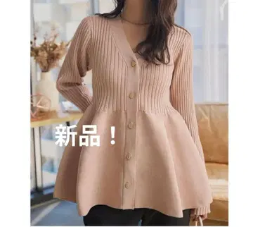 미사용 새상품! 고베 레터스 코우베레타스 페플럼 가디건 핑크