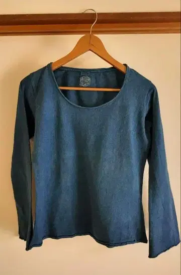 asana 파야카 헴프 코튼 두꺼운 원단 플레어 슬리브 초목 염색