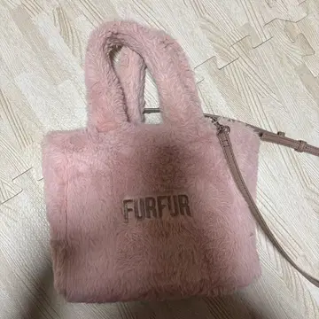 하자 FURFUR 에코 퍼 토트백 핑크